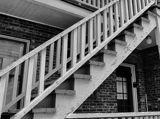 Concord Street property with peeling lead paint.
