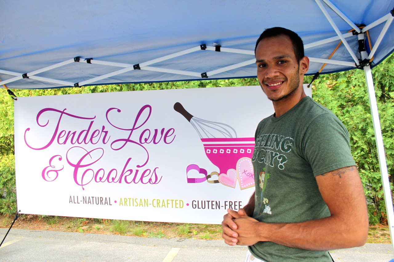 Alex Diaz at the Bedford Farmers Market.