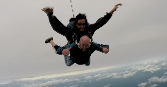 Jerry Smith in flight.