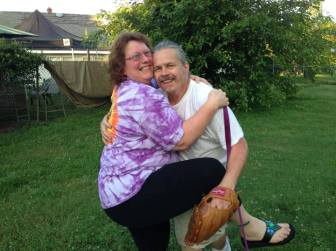 Urban HIppie, left, with her BFF - best friend and foil, Jim.