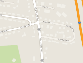 The crash happened on Kennard Street, east of Mammoth Road.