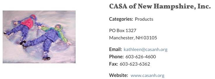 Holiday cards for a cause, from CASA of Manchester.