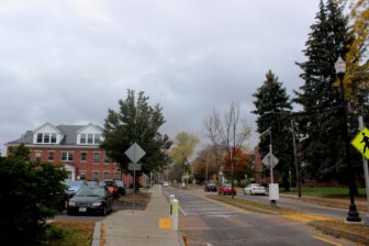 Keene State College campus seeks a return to normalcy, Wednesday after the riot.