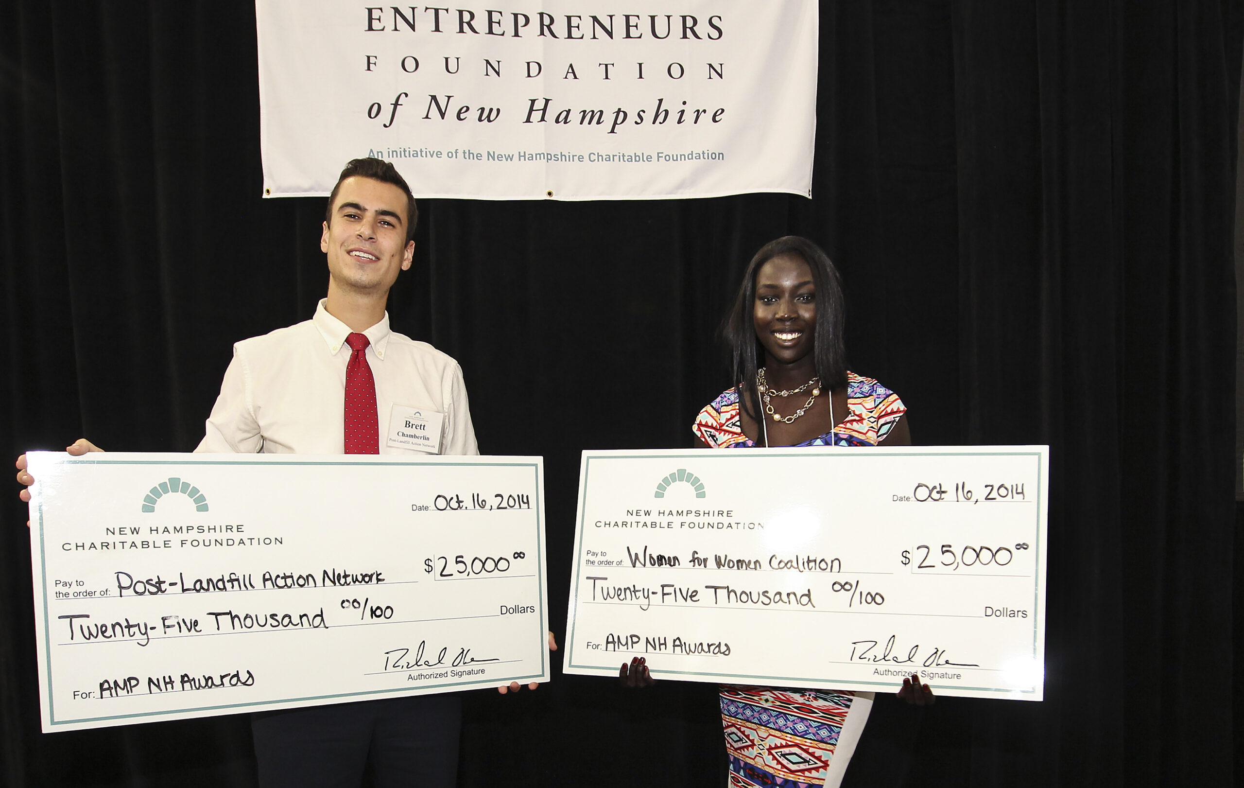 Richard Ober, president and CEO of the New Hampshire Charitable Foundation, addresses the crowd at Saint Anselm about the New Hampshire Tomorrow Initiative.