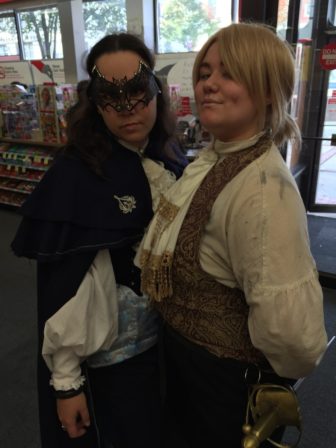 Kayliegh Lawrence and Sydney Mileski strike a pose at CVS. They are in town for Another Anime Convention.