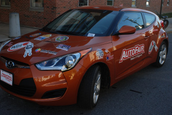 2015 Hyundai Velostar will be awarded to one lucky Manchester high school student for the Make the Grade initiative.