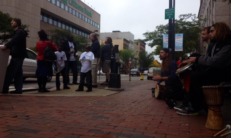 Anti-war.com protest on Elm Street, Oct. 4, 2014.
