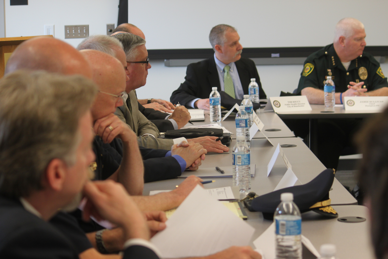 April 23, 2014 law enforcement discussion on how to stop the heroin/oxy epidemic taking hold across the state.
