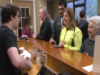 Guests sample Krupkin at Djinn Spirits in Nashua.