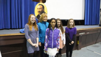 Gov. Maggie Hassan with Art & Essay Winners
