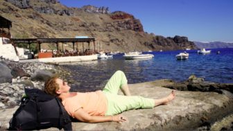 End to a perfect day in Therasia