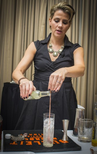 Along with more than 400 spirits available for sampling, NHLC's Distiller’s Showcase of Premium Spirits also featured renowned mixologists, like Elayne Duff, head mixologist for Diageo Wine and Spirits, pictured here, who whipped up delicious concoctions throughout the event.