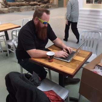 Adored tech guy Dan Vine on location at The Common Man Roadside.