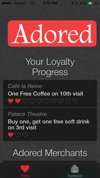 Get instant rewards from Adored mobile app.