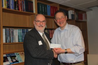 Dr. Andrew Talger, left, and Ron Geoffrey