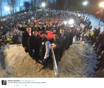 First Punxsutawny Phil selfie.