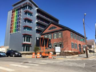 Newest NHIA "green" dorms at the corner of Lowell and Chestnut streets. 