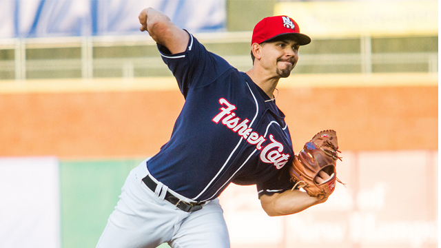 Starting pitcher Taylor Cole got knocked out in less than three innings by the slugging Rock Cats.