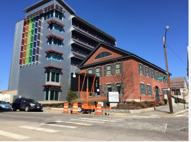 NHIA “green” dorms at the corner of Lowell and Chestnut streets.