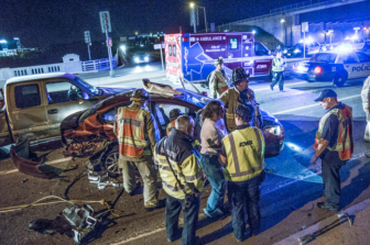 Scene of a multi-car crash on Granite Street Thursday night.