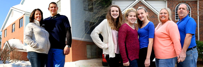 The Bronsons, left, of Manchester, and the Bergins, right of NC.