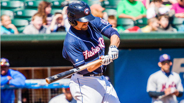 Jon Berti rapped four hits in the Fisher Cats offensive onslaught.