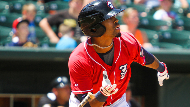 Dalton Pompey cracked his third homer of the past two days in the loss.
