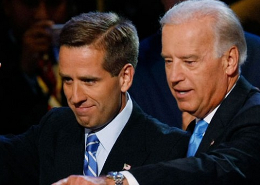 Beau Biden, left, and his dad Vice President Joe Biden.