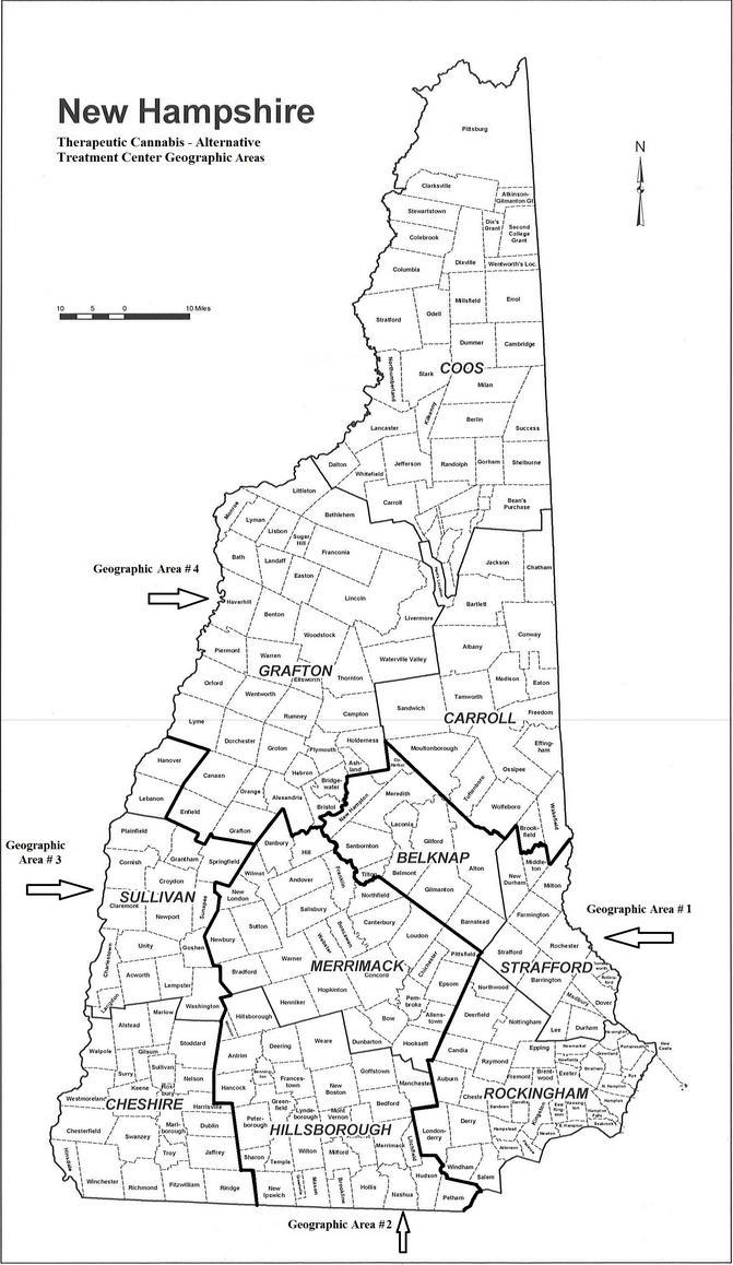NH's geographical regions.