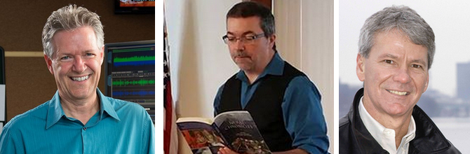 From left, New Hampshire authors Mike Morin, Dan Szczesny and John Clayton.