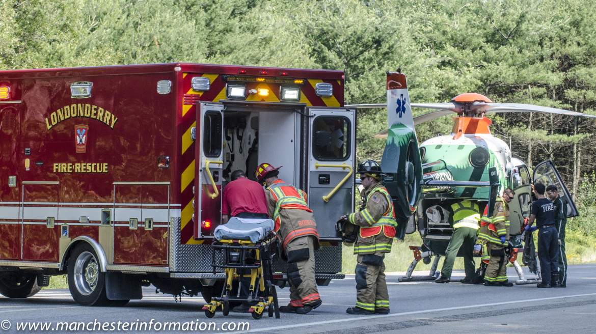Scene of Friday's two-car accident in Londonderry.