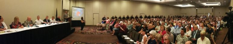 Close to 400 people came out for a forum on the heroin crisis led by Manchester Police Department.