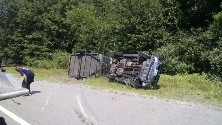 Rollover crash on I-93 North in Hooksett.