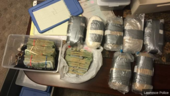 Heroin seized by Lawrence Police.