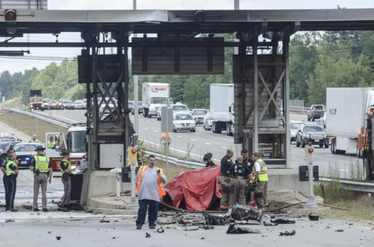Aftermath of Aug. 20 crash that claimed the life of John McDonough of Merrimack.