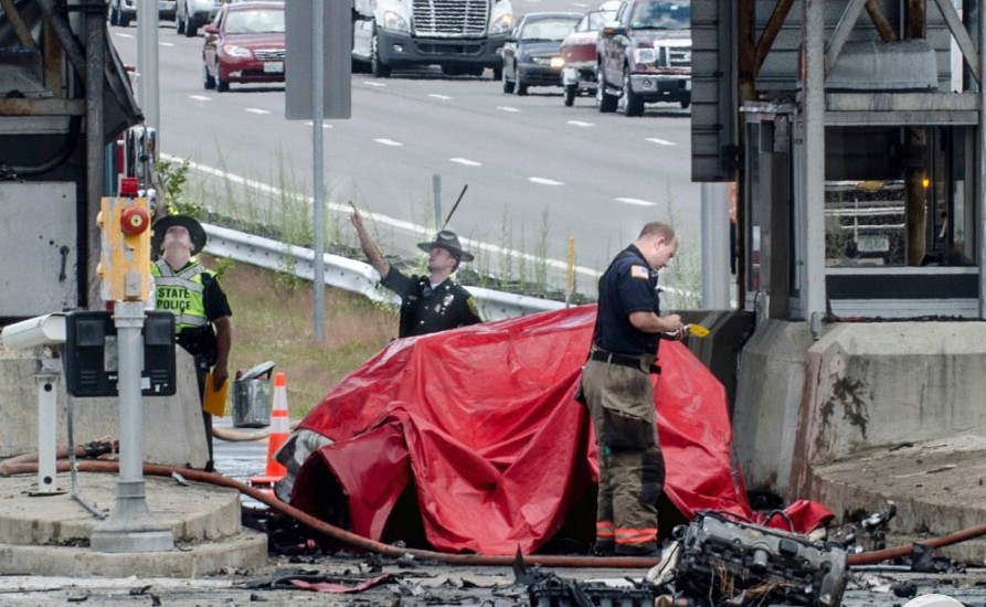 State Police at the scene of a fatal crash Aug. 20 in Merrimack.