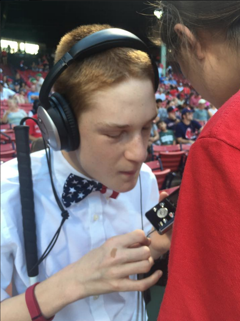 Christopher Duffley warming up before the Aug. 17 Red Sox game.