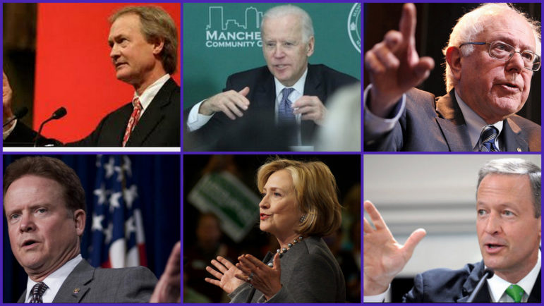 Democratic candidates, from left, 