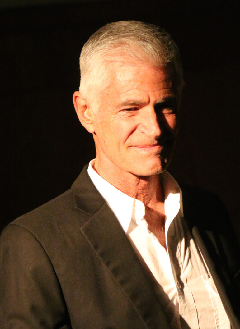 James Nachtwey, during an artists reception at the Currier Museum to introduce his photo exhibition.