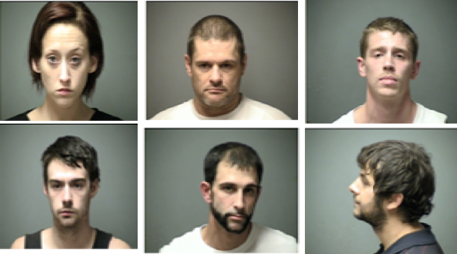 Clockwise from top left: Christie Colby, Michael Jones, Aaron Cantrell, Justin Pastrana, Matthew Barry, Michael Byrne.