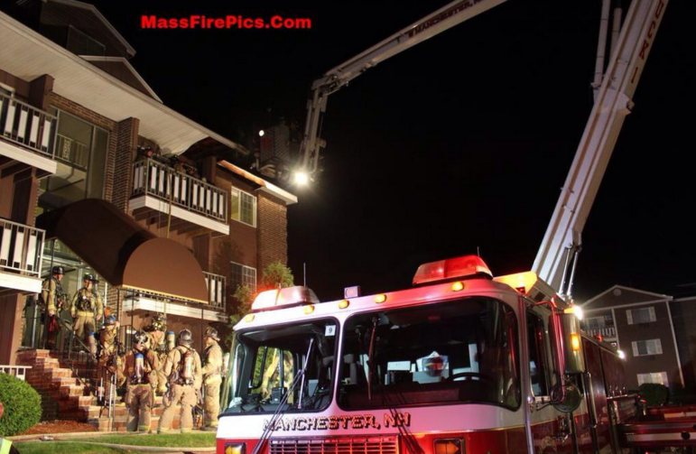 Balcony fire in the early hours Oct. 9.