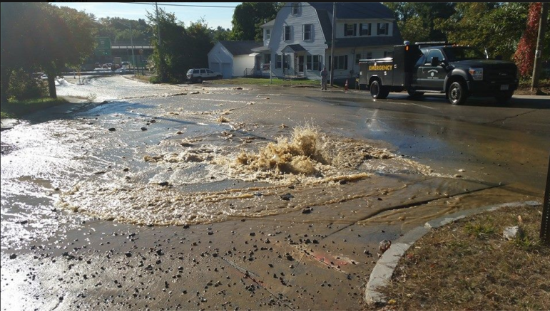 Water main break on South Beech at Brown Avenue.