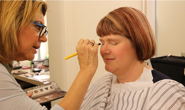 Kerry Greene gets ready for her close-up on Jeopardy. She won another $22,000 on the quarterfinals.