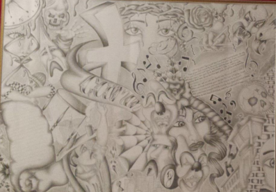 Sketch by John, an inmate corresponding with Milli Knudsen