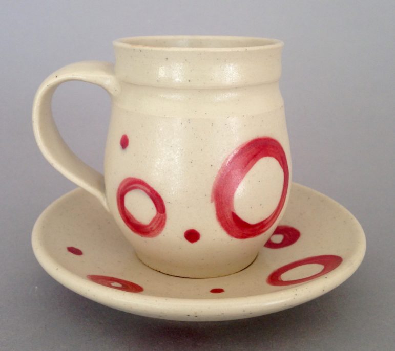 Kathleen King, Mugs and Platter.