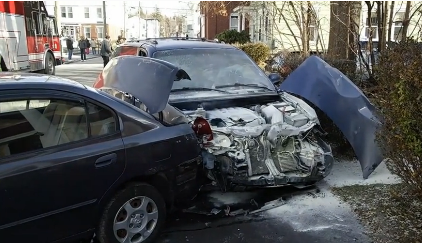 Aftermath of Monday crash.