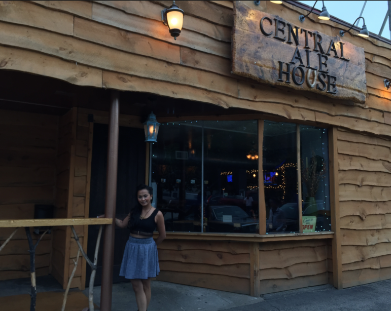 Sophea Yay outside the Central Ale House in July of 2015, shortly after its grand opening.
