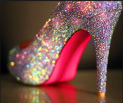 Oh vanity, thy name is sparkly shoes.