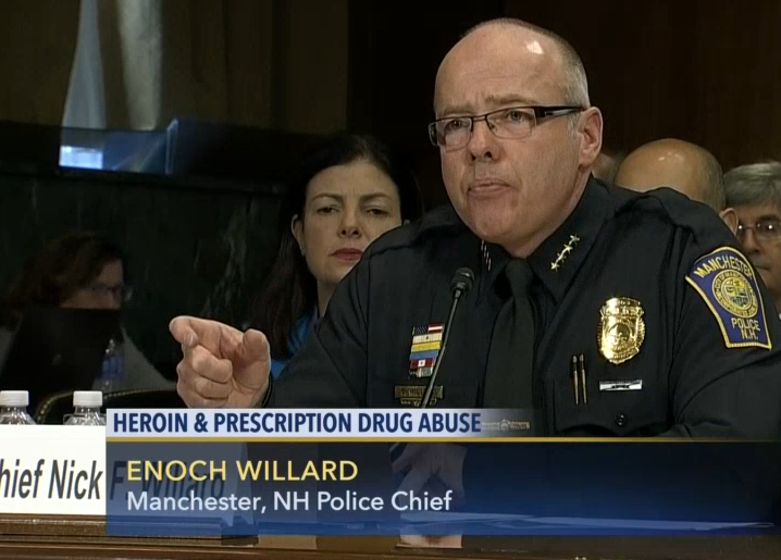 Chief Nick Willard addresses the Senate Judicial Committee.