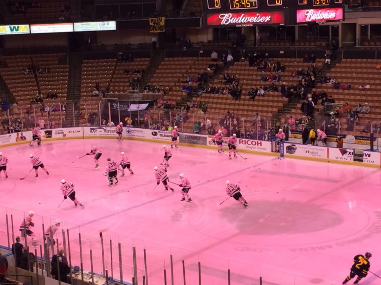 Annual Monarchs Pink in the Rink night to benefit CMC's Breast Care Center.